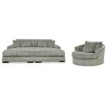Lindyn Super Chaise with Oversized Swivel Chair
