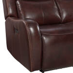 Wainwright Dual-Power Sofa | Reddish Brown - Image 5