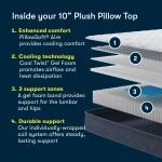 Serta Perfect Day 10" Plush Pillow Top Mattress in a Box -Queen - Image 3