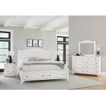 Cool Farmhouse Sleigh Bed W/ Storage Footboard - 804-553-050B-502-555; 804-663-066B-502-666