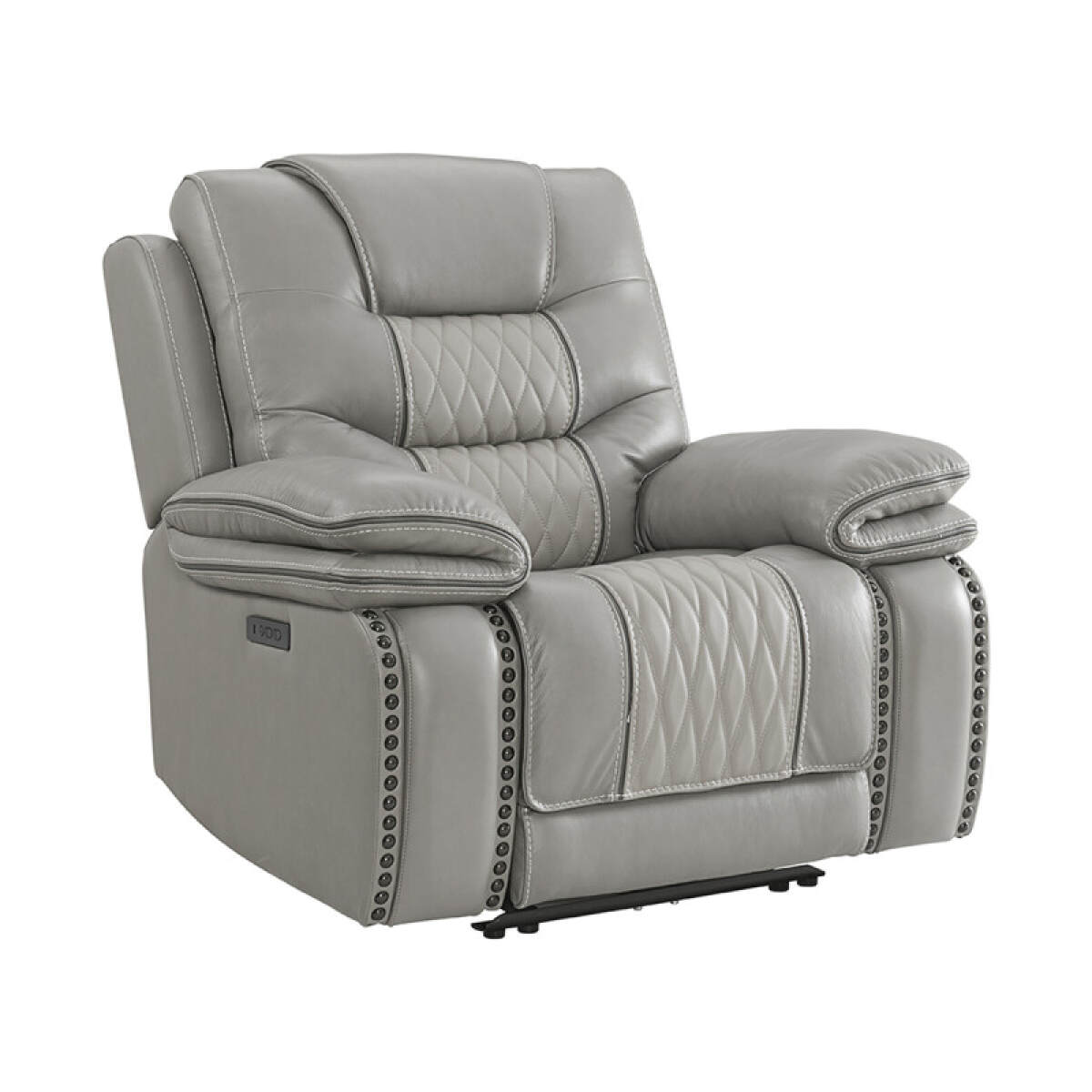a889348798066e43403e0a29b4136a07 Cody Dual-Power Recliner | Light Grey - Image 1