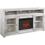 Avery Loft 74" Highboy Fireplace Console W/ 2 Doors