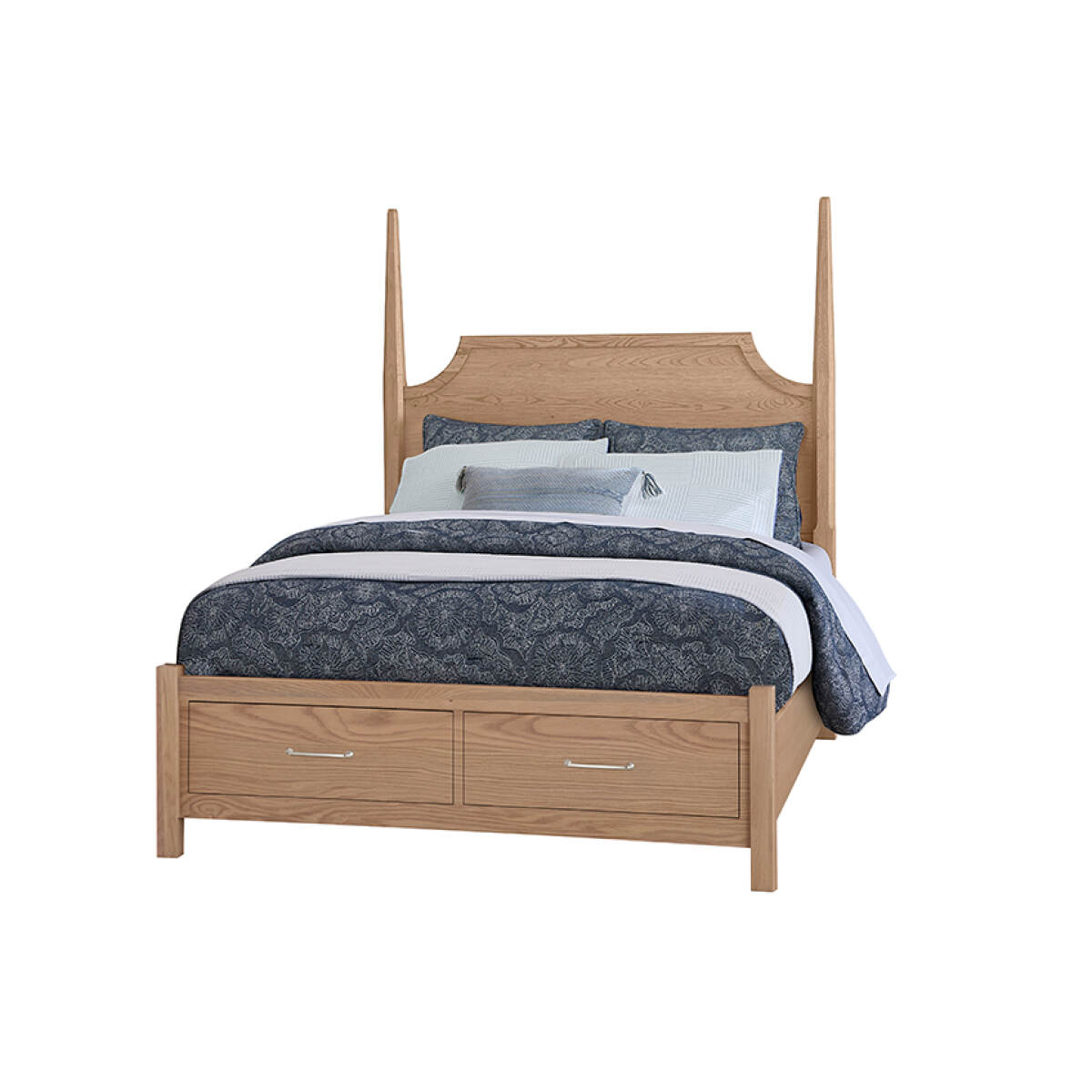 a9a285ae1f5446f9b959a2fe29b34aa6 Tide & Timber Pencil Poster Bed With Footboard Storage - 830-668-066B-502-666T,830-558-050B-502-555T - Image 1