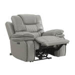 Cody Dual-Power Recliner | Light Grey - Image 4