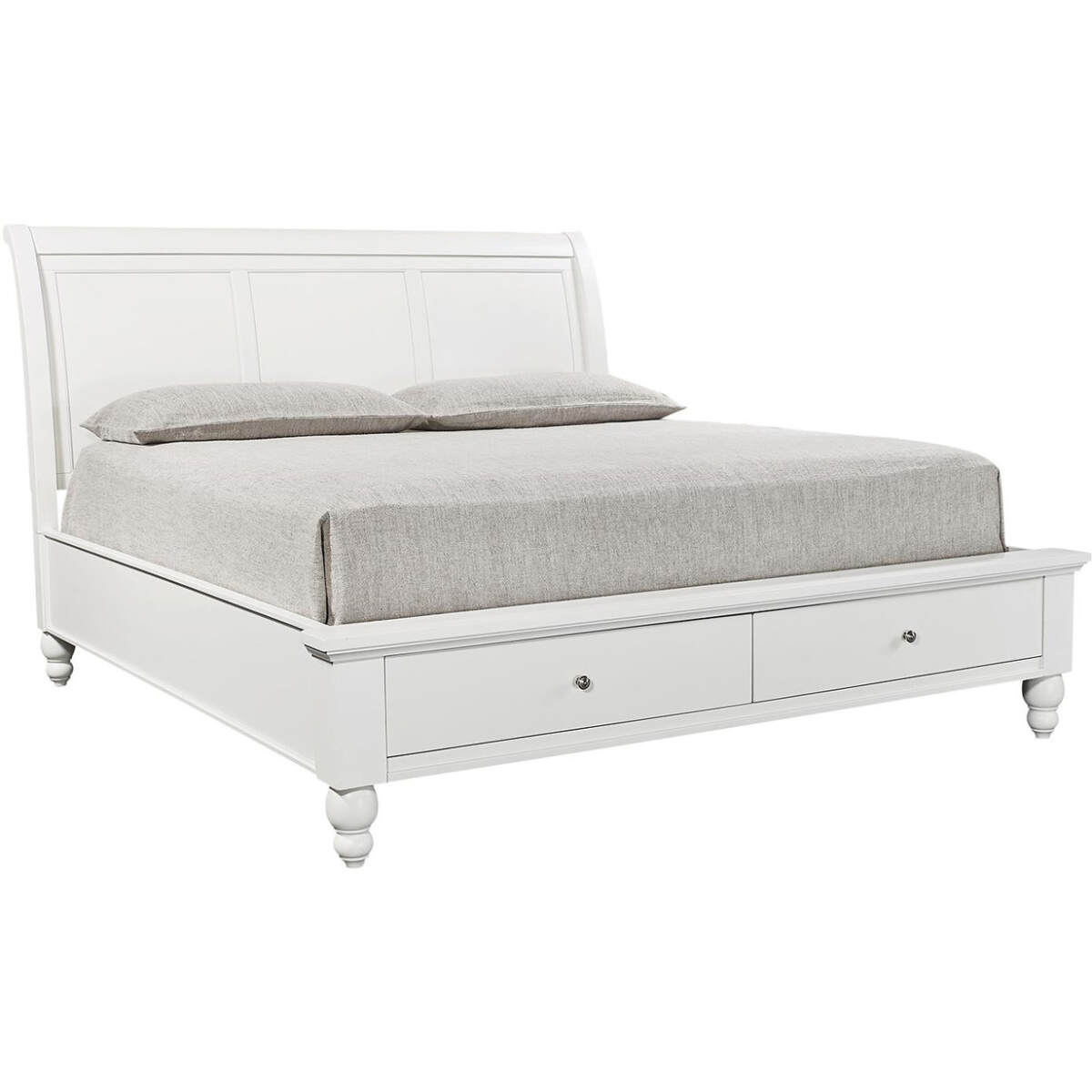 aca9e3c9cf91adef051ae1a926db6c79 Cambridge Queen Sleigh Bed Hb - Image 1