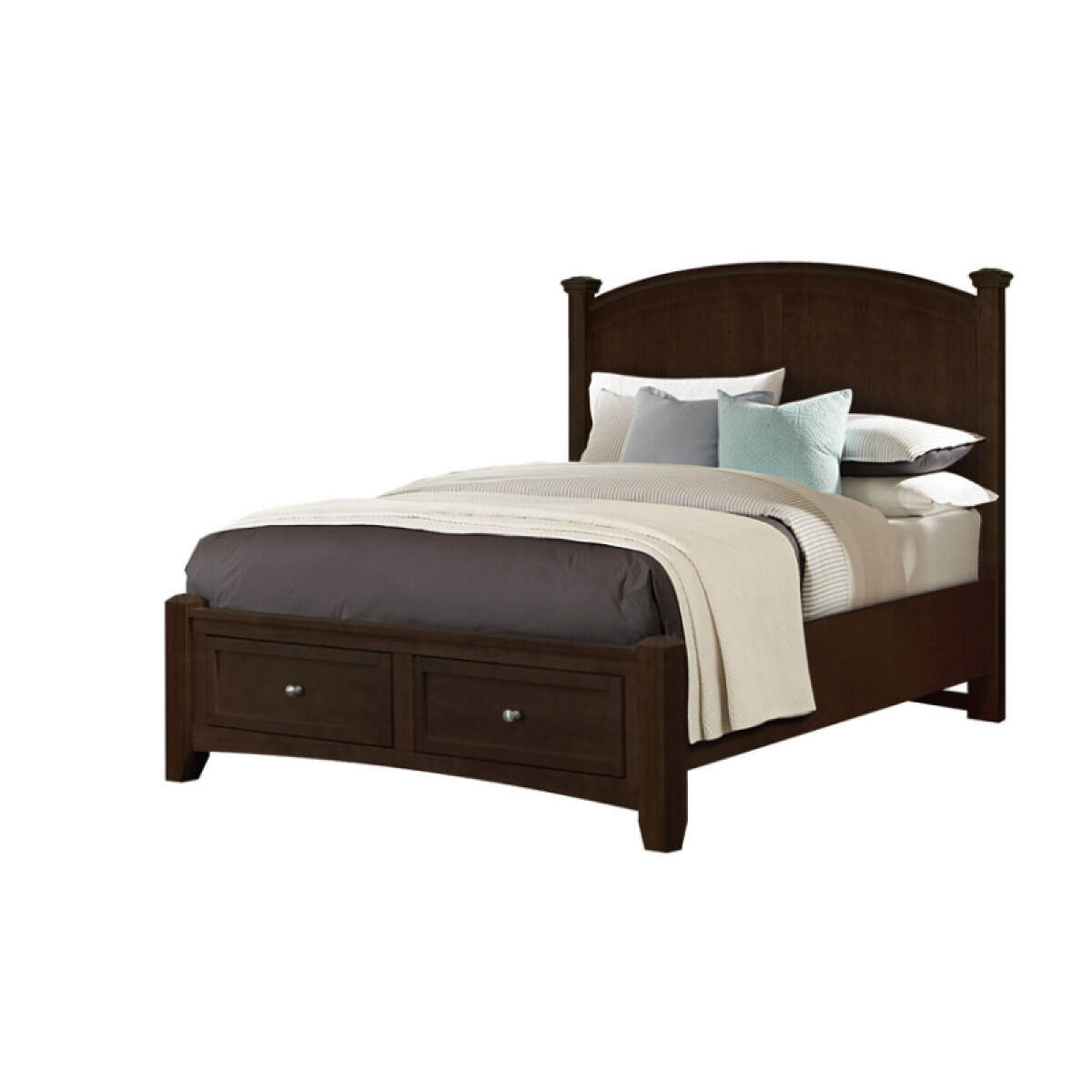 ae0f8265cf0f6b8a6f8feb0a43d57618 Bonanza Queen & King Poster Storage Bed - Merlo Finish - BB27-557-050B,502,TT-555T, BB27-667-060B-922-TT-666T - Image 1