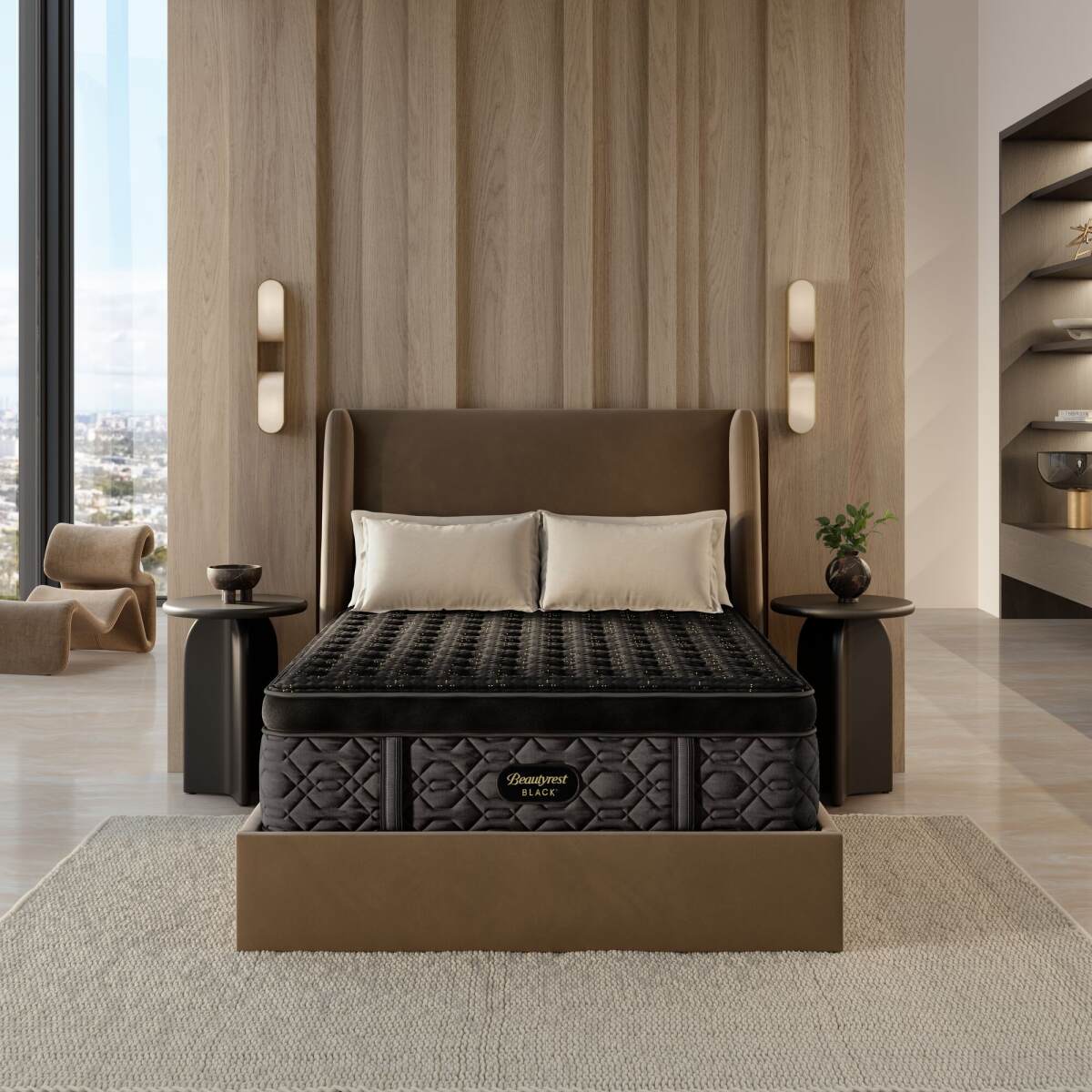 ae3b43de4d0173283634199ca15fd43f Carton Beautyrest Black Series Four 17.5" Firm Summit Pillow Top Mattress -Twin XL - Image 1