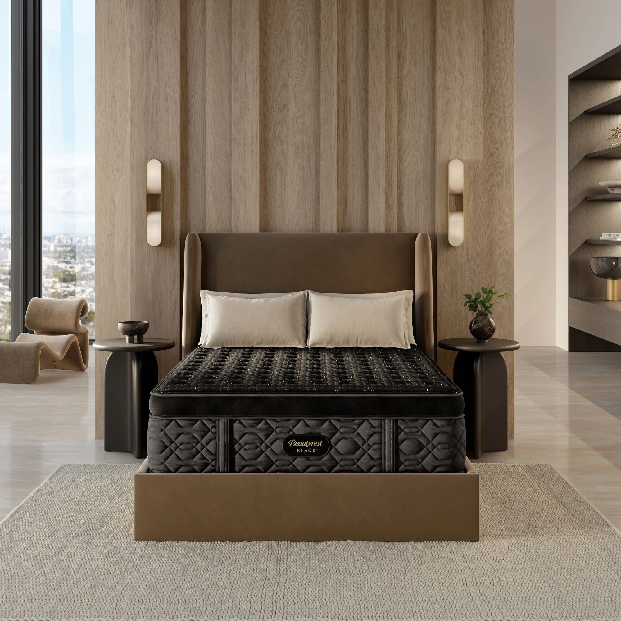 ae3b43de4d0173283634199ca15fd43f Carton Beautyrest Black Series Four 17.5" Firm Summit Pillow Top Mattress -Twin XL - Image 1
