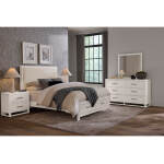 Lodge & Loft Wood Trim Upholstered Storage Bed - Ivory Cream Fabric - 844-551I-050B-502-555; 844-661I-066B-502-666 - Image 3