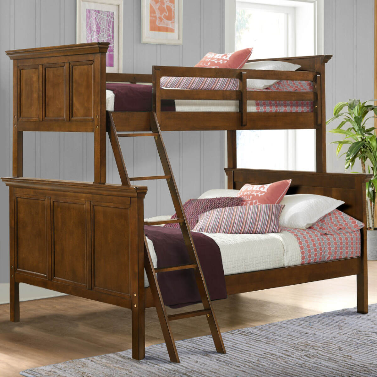 ae8e19f5b04262a57d5edcc77dcaf3ef San Mateo Youth Twin over Full Bunk Bed | Tuscan - Image 1