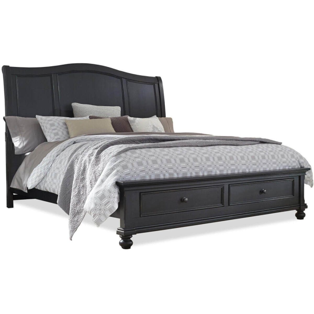 af068931966687ae6d20114239da866e Oxford Sleigh Bed I07BRGRP13 - Image 1