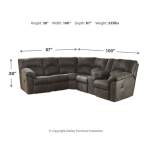 Tambo 2-Piece Sectional with Recliner - Image 7