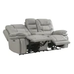 Cody Dual-Power Loveseat | Light Gray - Image 4