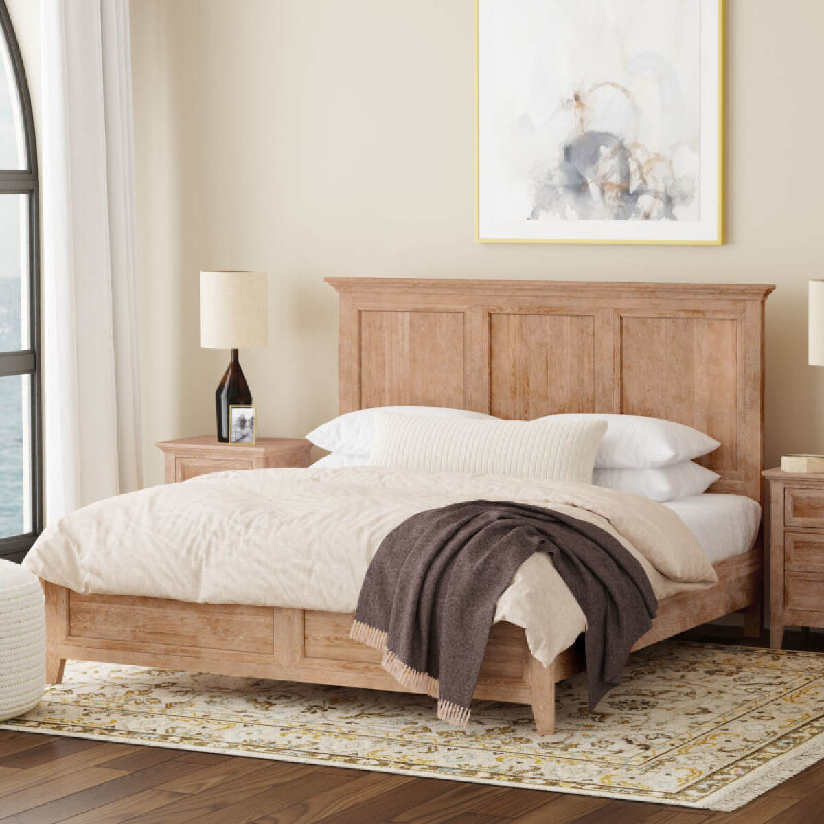 b28a2b5dd7d2db5cf3c30a35af9f88ce San Mateo King Standard Bed | Wheat - Image 1