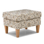 F45dw - Ottoman With Solid Wood, Tapered Legs - Dark Walnut - F45DW - Image 3