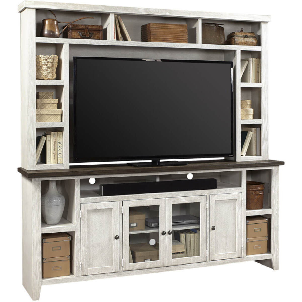 b3837b71c5c90987abb5c57d55dbde65 Eastport 84" Console & Hutch WMEHEGRP1 - Image 1