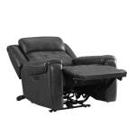 Regis Dual-Power Recliner | Baron Charcoal - Image 4