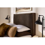 Lodge & Loft Wood Trim Upholstered Storage Bed - Sedona Brown Fabric - 840-551Y-050B-502-555; 840-661Y-066B-502-666 - Image 5