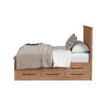 Oak Park King Captain's Bed w-9 Drawers | Taupe - Image 5