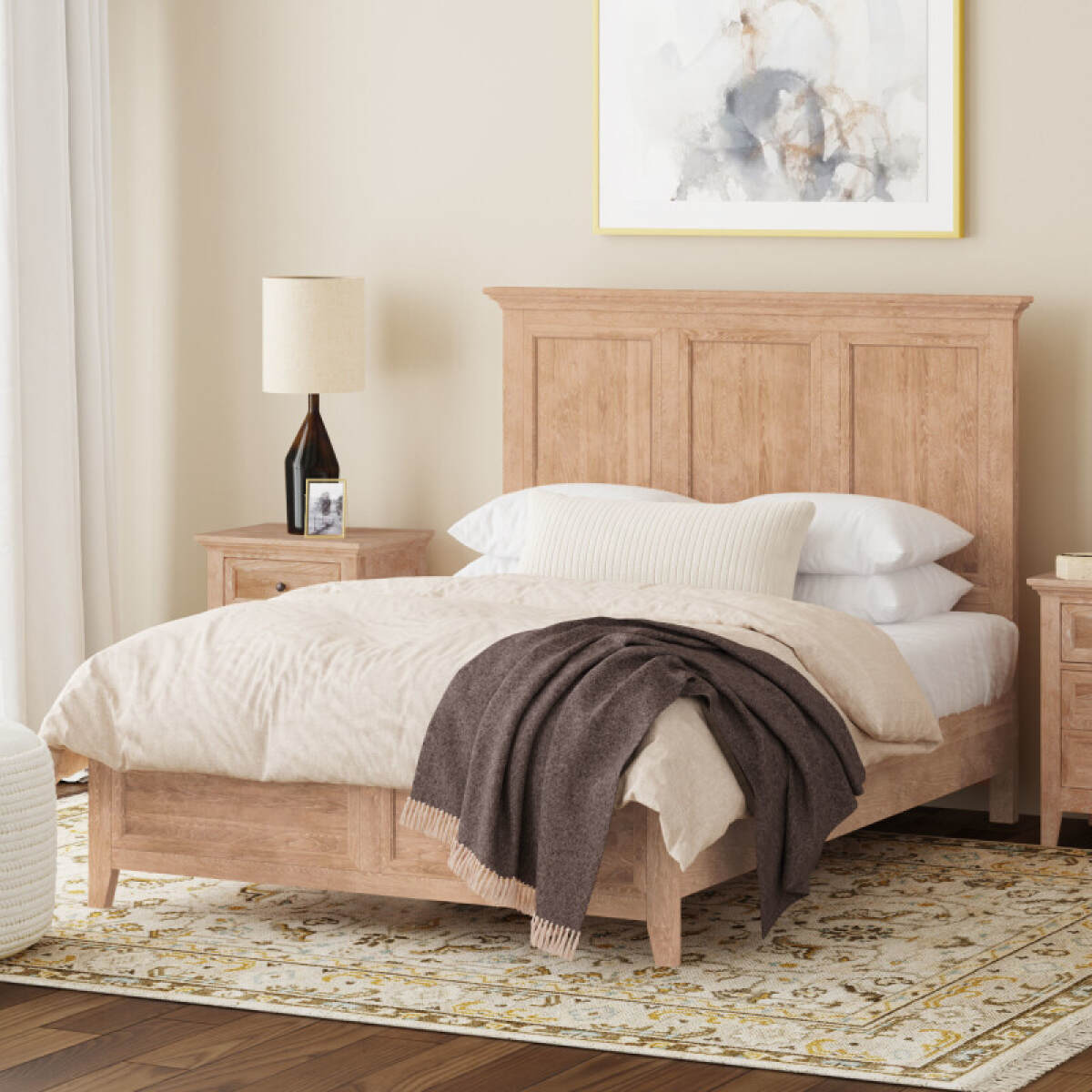 b634c16e31ec4797933d10d3008e19cd San Mateo Queen Standard Bed | Wheat - Image 1