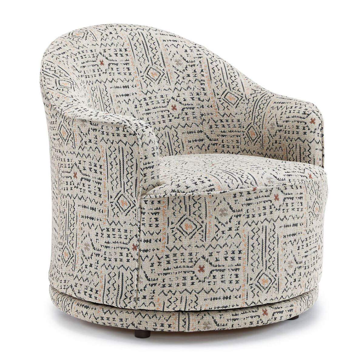 bb807bba93628e1b4d676fb57c85219c April - Swivel Barrel Chair - 2138 - Image 1