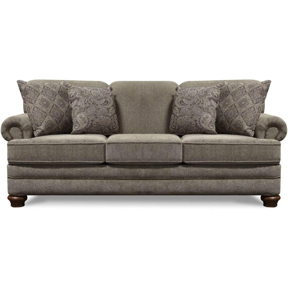 bb8c8701795a0a126cdec80d0587f451 Reed Sofa With Nails - Image 1