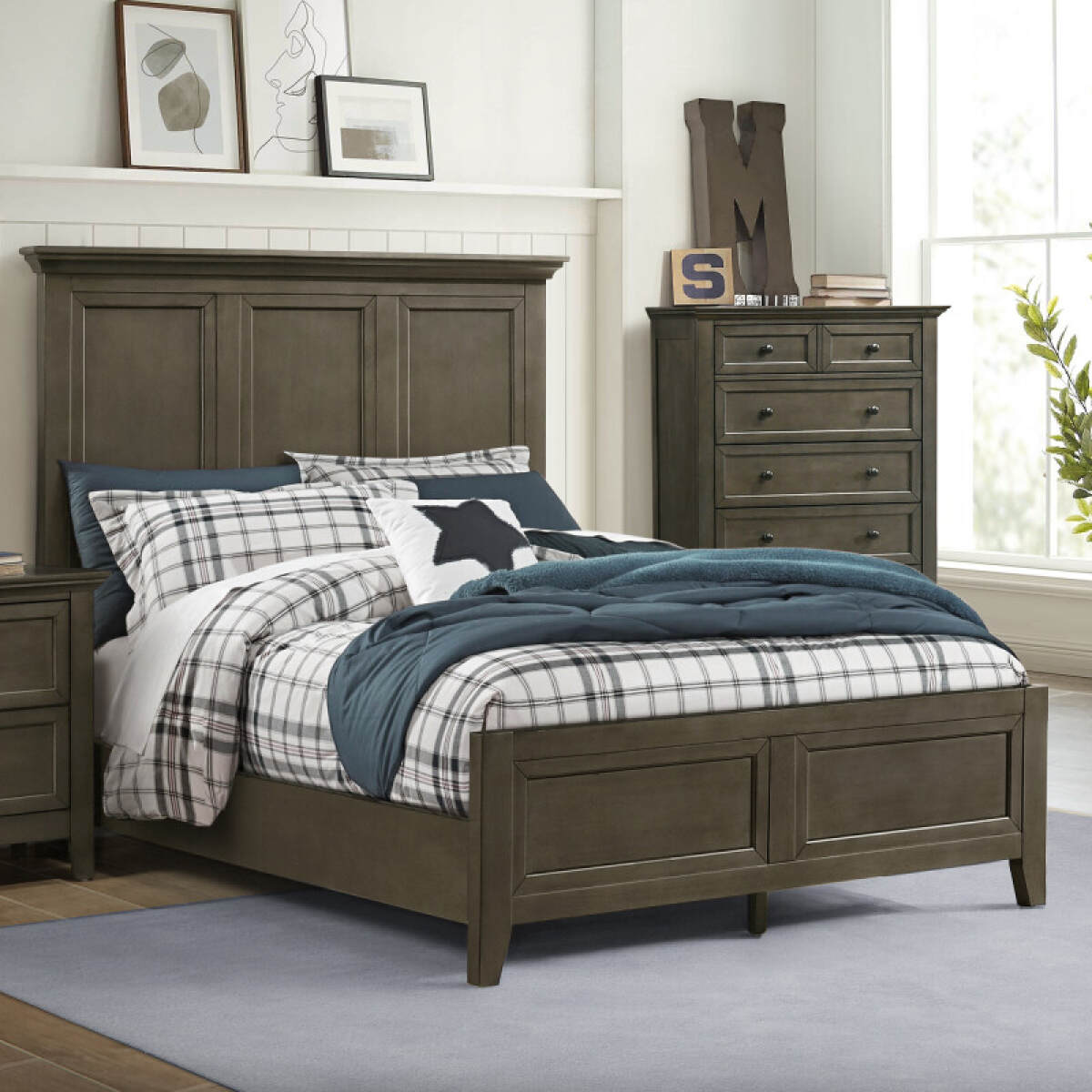 bc93d8f13026eb76d6d6518128d38686 San Mateo Youth Full Standard Bed | Gray - Image 1