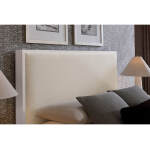 Lodge & Loft Wood Trim Upholstered Bed - Ivory Cream Fabric - 844-551I-155I-922; 844-661I-166I-922-MS1; 844-661I-166I-944-MS1 - Image 4