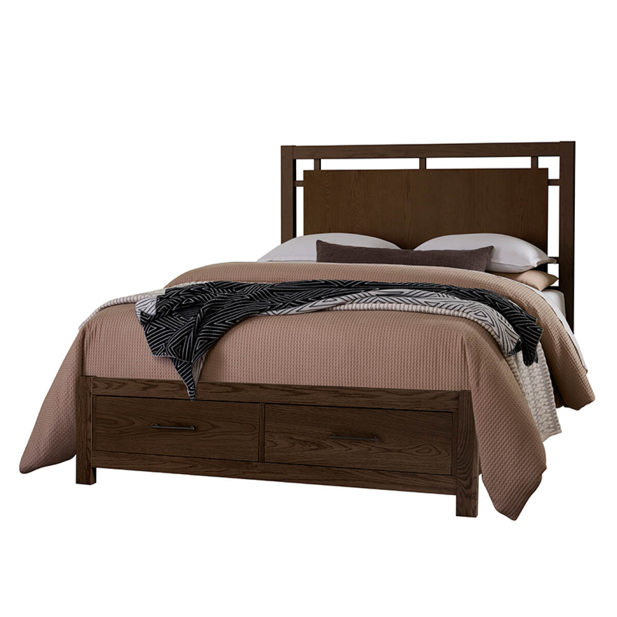 c4a3156d95a414711341dd123d878a91 Lodge & Loft Floating Panel Bed With Footboard Storage - 840-557-050B-502-555; 840-667-066B-502-666 - Image 1