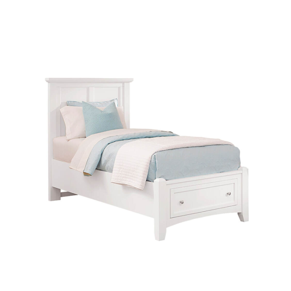 c574147ffb13c7926d2dbc8a0f289292 Bonanza Twin Mansion Storage Bed - White Finish - BB29-338-033B-302-333 - Image 1