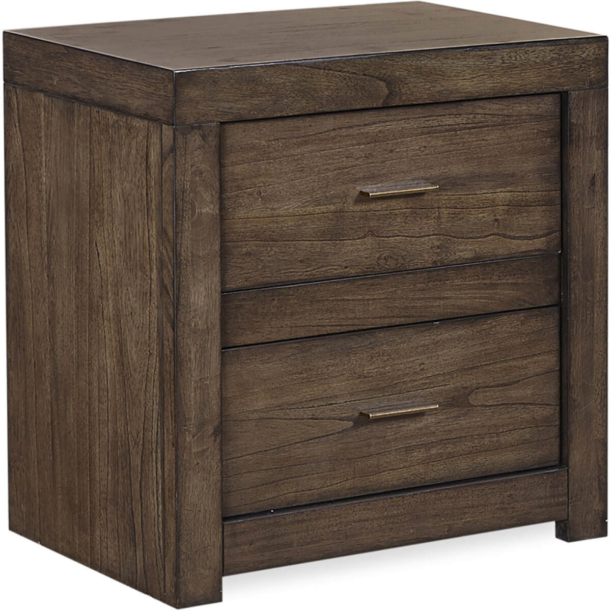 c87b901303064b09405a8c4b084b98a6 Modern Loft 2 Drawer Nightstand W/ Power IML-450-BRN-2 - Image 1
