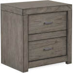 Modern Loft 2 Drawer Nightstand W/ Power IML-450-GRY-1