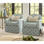 Meg - Classic Slipcovered Look Swivel Chair - 1108 - Image 8