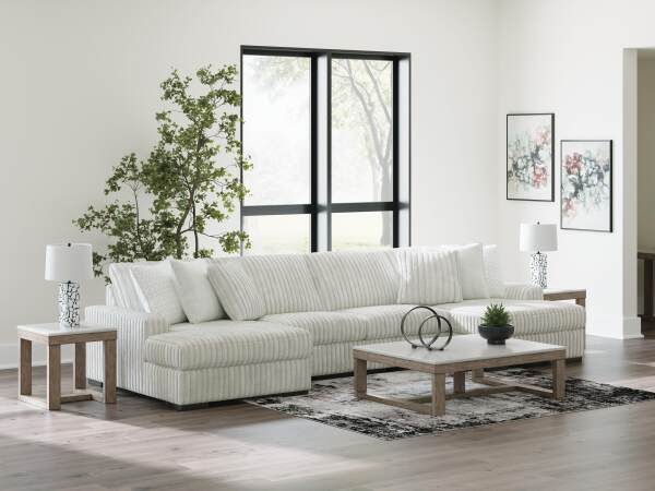 Stupendous 4-Piece Sectional with Double Chaise - Image 4