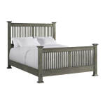 Oak Park King Slat Bed | Pewter - Image 3