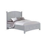 Bonanza Queen & King Poster Storage Bed - Grey Finish - BB26-557-050B,502,TT-555T, BB26-667-060B-922-TT-666T