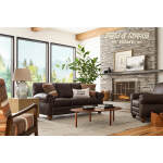 Noble - Top-grain Leather Stationary Sofa - Espresso - S64ELU - Image 8