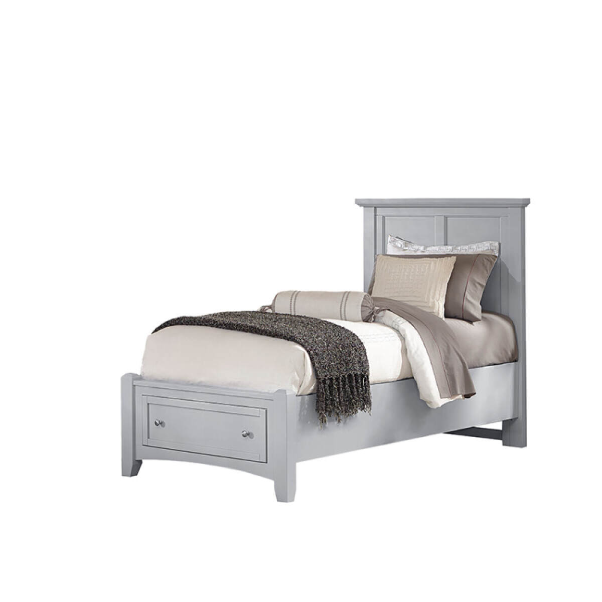 d000f1febb2d36e6cfab1c2afeaae326 Bonanza Twin Mansion Storage Bed - Grey Finish - BB26-338-033B-302-333 - Image 1