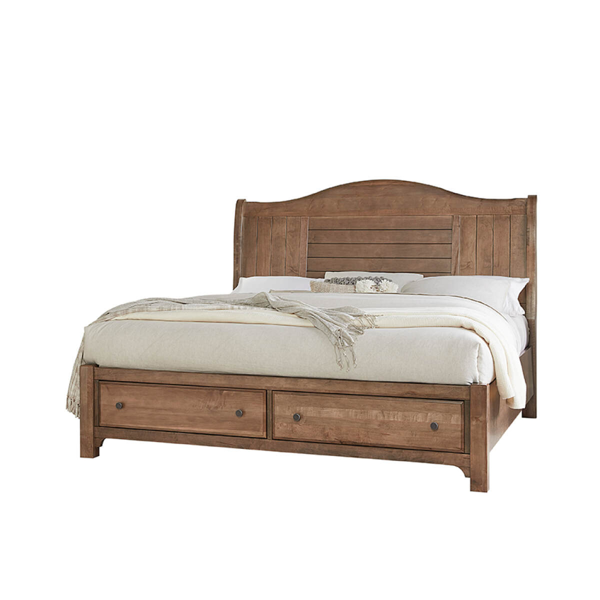 d02aafcbda121d13929c1aca03045186 Cool Farmhouse Sleigh Bed W/ Storage Footboard - 800-553-050B-502-555; 800-663-066B-502-666 - Image 1