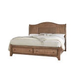 Cool Farmhouse Sleigh Bed W/ Storage Footboard - 800-553-050B-502-555; 800-663-066B-502-666