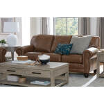 Noble - Top-grain Leather Stationary Sofa - Espresso - S64ELU - Image 5