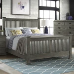 Oak Park King Slat Bed | Pewter