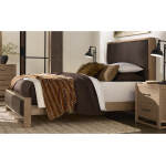 Lodge & Loft Wood Trim Upholstered Bed - Sedona Brown Fabric - 842-551Y-155Y-922; 842-661Y-166Y-944-MS1; 842-661Y-166Y-922-MS1