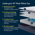 Serta Perfect Day 10" Plush Pillow Top Mattress in a Box -California King - Image 3