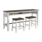 Kona Sofa Bar Table | Gray and White - Image 3