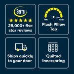Serta Perfect Day 12" Plush Pillow Top Mattress in a Box -Queen - Image 4