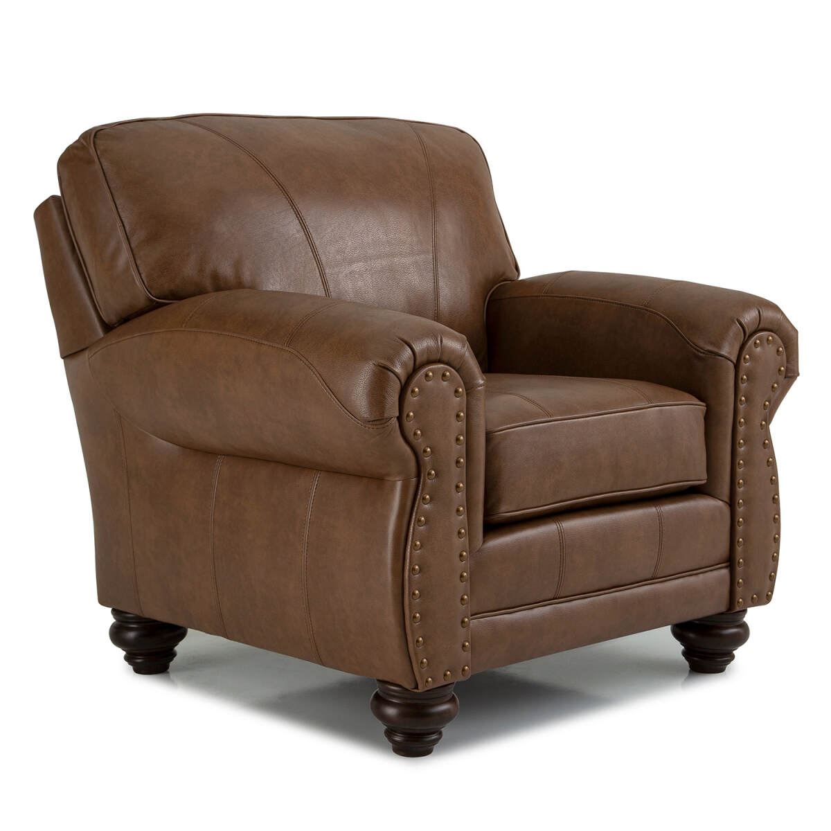 d8709b9600c92d69d0d3a769ce97c8b2 Noble - Leather Club Chair - Dark Walnut - C64DWLU - Image 1