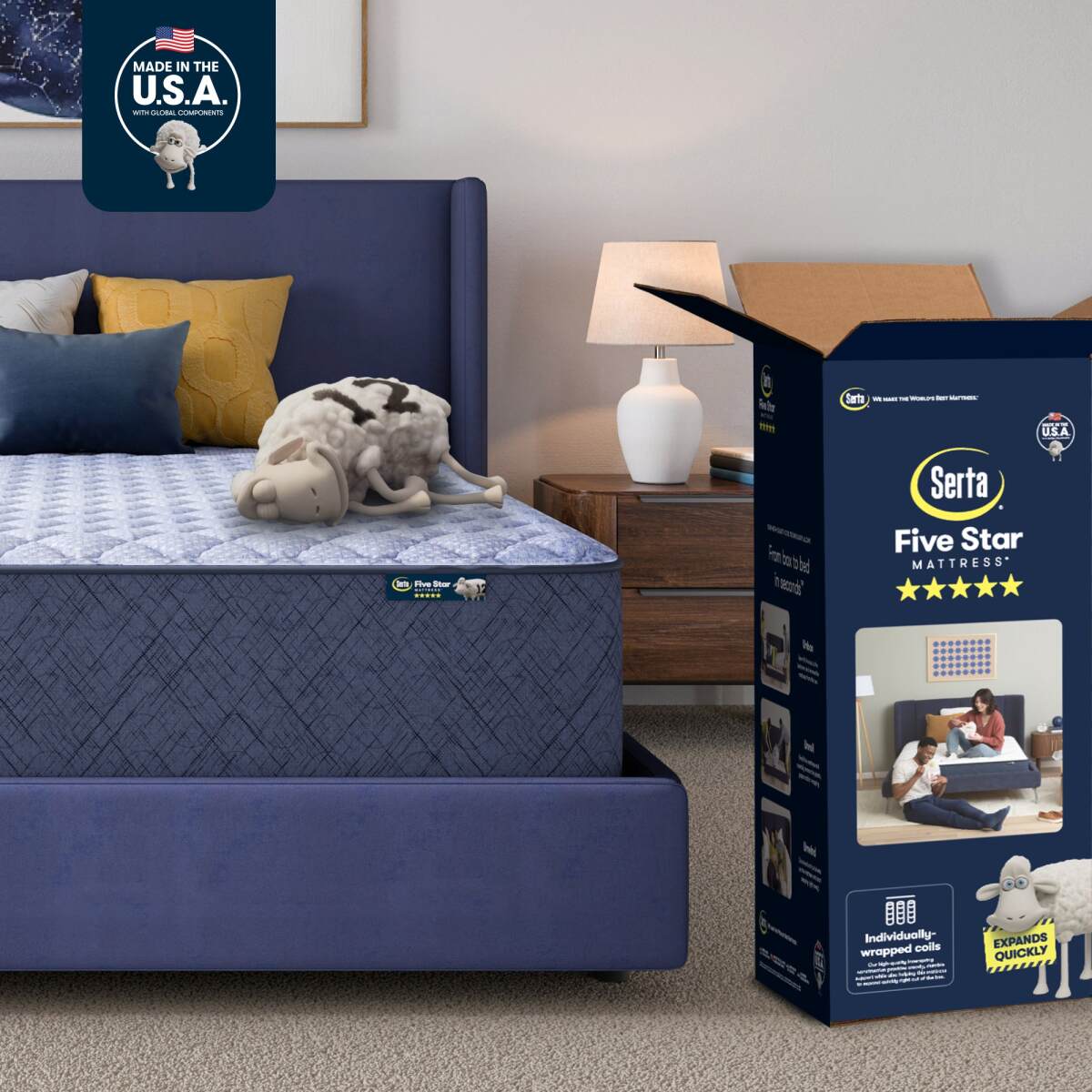 d9a2c80d11320771fff258c13c6e5cfc Serta Five Star Mattress - 14" Firm - Queen - Image 1