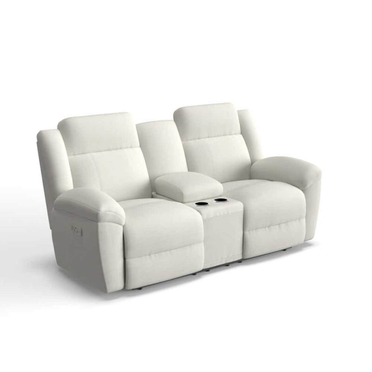 dac2d50762516036d17fae6afcfa7c64 Joel Power Reclining Loveseat W/ Headrest, Lumbar & Console - Image 1