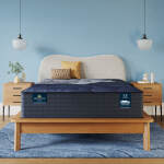 Perfect Sleeper X Prescott 14" Hybrid Plush Mattress Low Profile Set -King